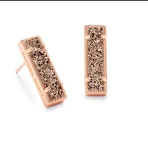 Kendra Scott Rose Gold Drusy Earrings